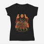 LOL Lizards Of Lucifer-Womens-V-Neck-Tee-eduely