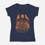 LOL Lizards Of Lucifer-Womens-V-Neck-Tee-eduely