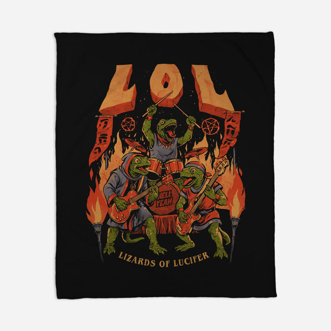 LOL Lizards Of Lucifer-None-Fleece-Blanket-eduely