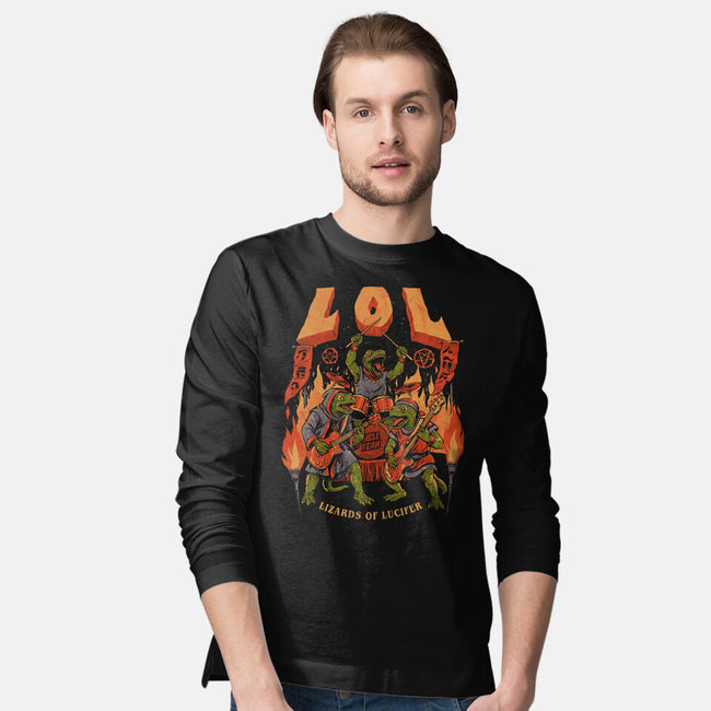 LOL Lizards Of Lucifer-Mens-Long Sleeved-Tee-eduely