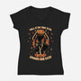 Spooky Fall Pumpkin-Womens-V-Neck-Tee-Studio Mootant