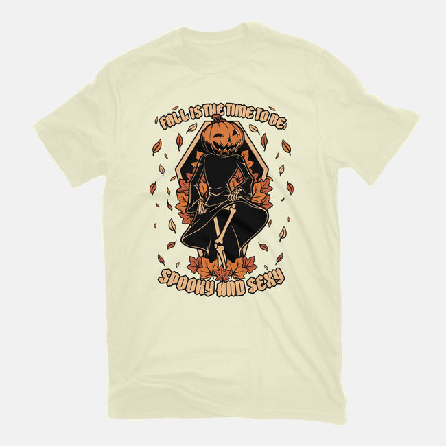 Spooky Fall Pumpkin-Mens-Basic-Tee-Studio Mootant
