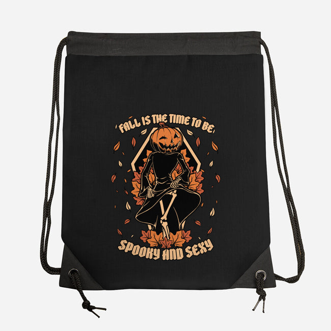 Spooky Fall Pumpkin-None-Drawstring-Bag-Studio Mootant