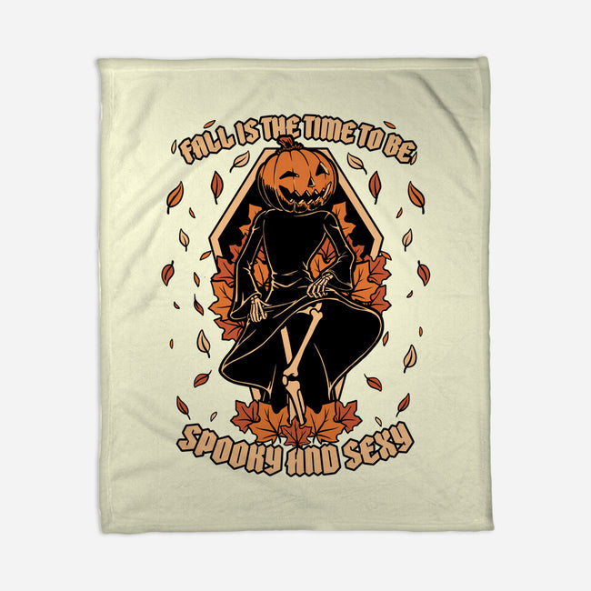 Spooky Fall Pumpkin-None-Fleece-Blanket-Studio Mootant