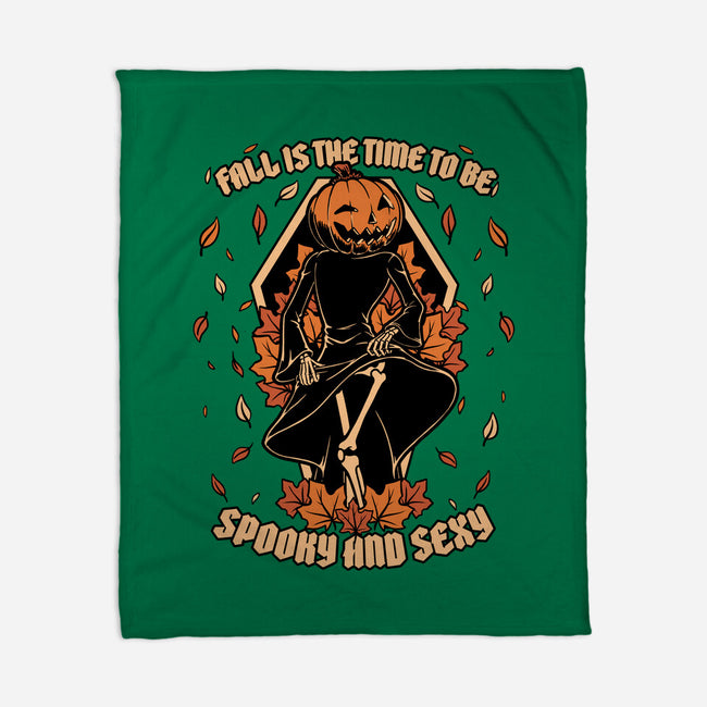 Spooky Fall Pumpkin-None-Fleece-Blanket-Studio Mootant