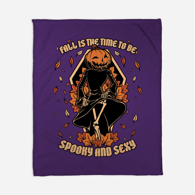 Spooky Fall Pumpkin-None-Fleece-Blanket-Studio Mootant