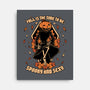 Spooky Fall Pumpkin-None-Stretched-Canvas-Studio Mootant
