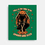 Spooky Fall Pumpkin-None-Stretched-Canvas-Studio Mootant