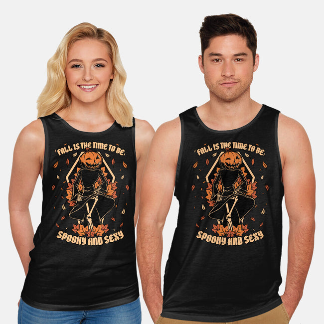 Spooky Fall Pumpkin-Unisex-Basic-Tank-Studio Mootant