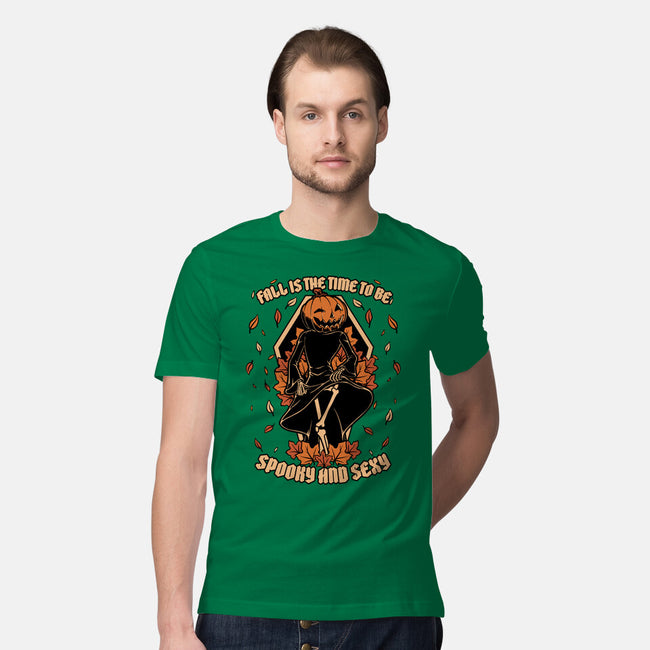 Spooky Fall Pumpkin-Mens-Premium-Tee-Studio Mootant