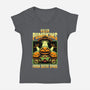 Halloween Pumpkin Space Movie-Womens-V-Neck-Tee-Studio Mootant