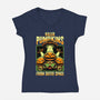 Halloween Pumpkin Space Movie-Womens-V-Neck-Tee-Studio Mootant