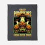 Halloween Pumpkin Space Movie-None-Fleece-Blanket-Studio Mootant