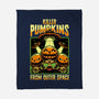 Halloween Pumpkin Space Movie-None-Fleece-Blanket-Studio Mootant