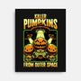 Halloween Pumpkin Space Movie-None-Stretched-Canvas-Studio Mootant