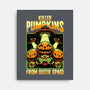 Halloween Pumpkin Space Movie-None-Stretched-Canvas-Studio Mootant