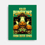Halloween Pumpkin Space Movie-None-Stretched-Canvas-Studio Mootant
