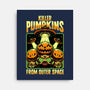 Halloween Pumpkin Space Movie-None-Stretched-Canvas-Studio Mootant