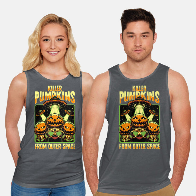 Halloween Pumpkin Space Movie-Unisex-Basic-Tank-Studio Mootant