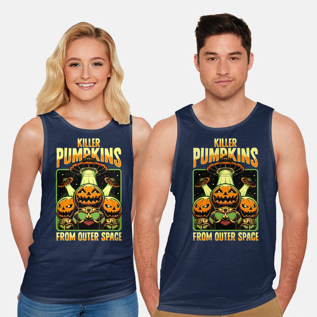 Halloween Pumpkin Space Movie-Unisex-Basic-Tank-Studio Mootant