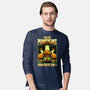 Halloween Pumpkin Space Movie-Mens-Long Sleeved-Tee-Studio Mootant