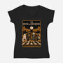 Halloween Album Cover-Womens-V-Neck-Tee-Studio Mootant