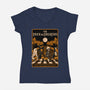 Halloween Album Cover-Womens-V-Neck-Tee-Studio Mootant