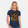 Halloween Album Cover-Womens-Fitted-Tee-Studio Mootant