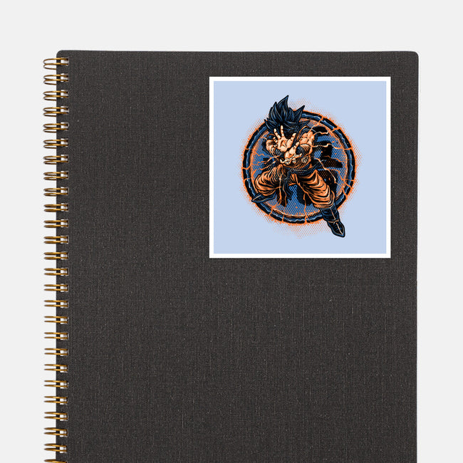 Rage Of The Saiyan-None-Glossy-Sticker-glitchygorilla