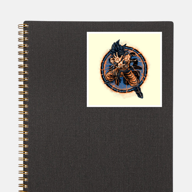 Rage Of The Saiyan-None-Glossy-Sticker-glitchygorilla