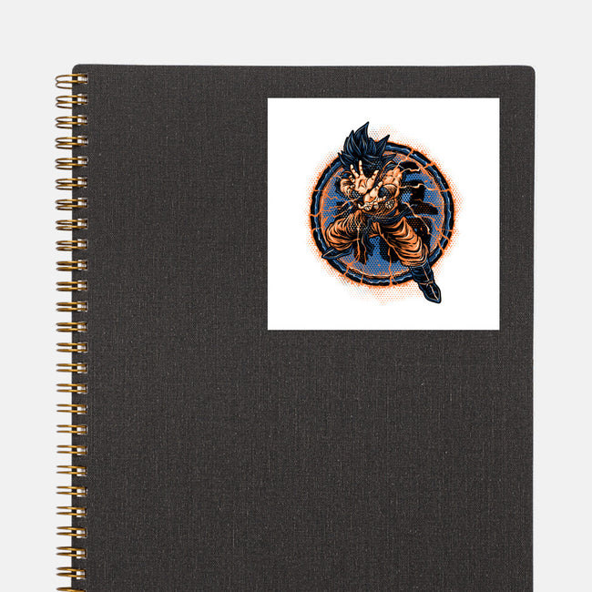 Rage Of The Saiyan-None-Glossy-Sticker-glitchygorilla