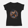 Rage Of The Saiyan-Womens-V-Neck-Tee-glitchygorilla