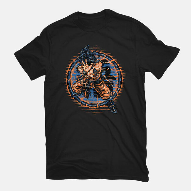 Rage Of The Saiyan-Mens-Basic-Tee-glitchygorilla