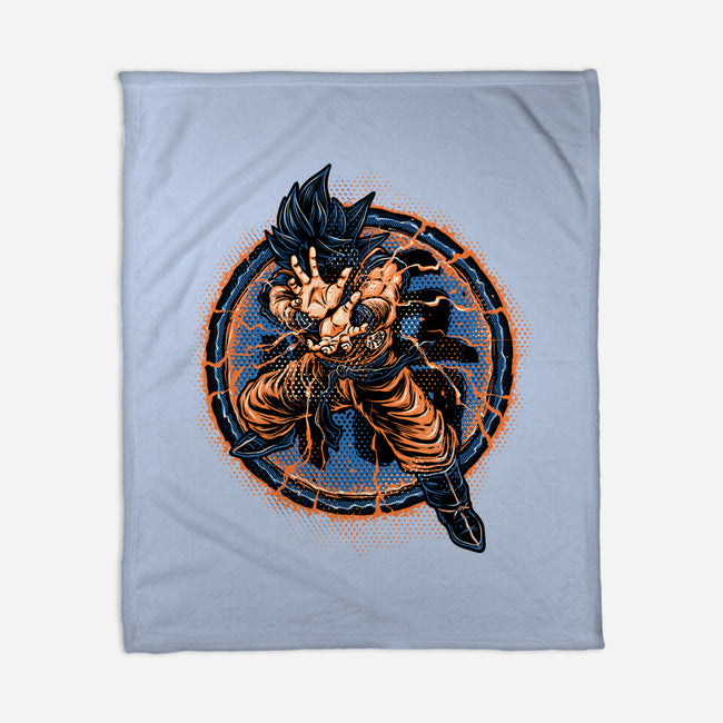 Rage Of The Saiyan-None-Fleece-Blanket-glitchygorilla