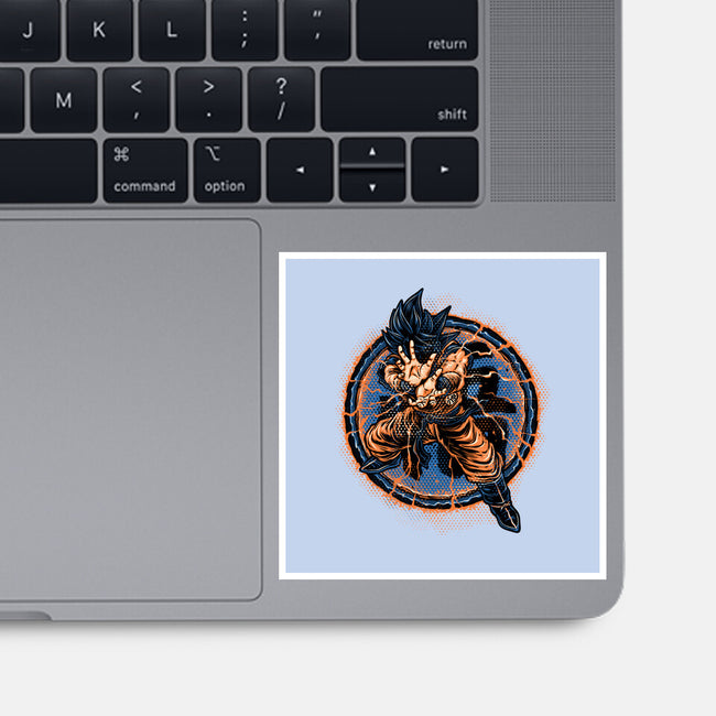 Rage Of The Saiyan-None-Glossy-Sticker-glitchygorilla