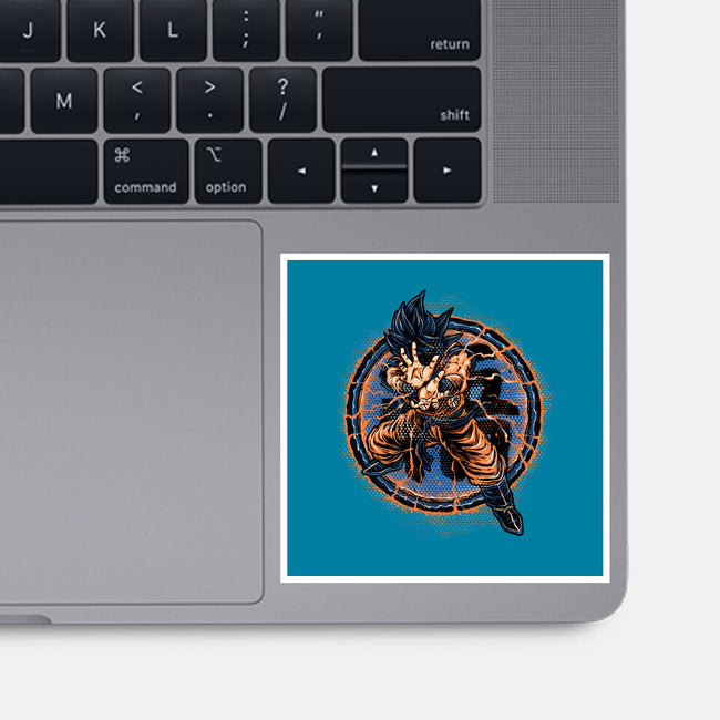 Rage Of The Saiyan-None-Glossy-Sticker-glitchygorilla