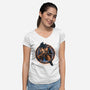 Rage Of The Saiyan-Womens-V-Neck-Tee-glitchygorilla