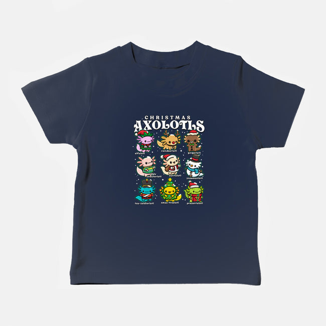 Christmas Axolotls-Baby-Basic-Tee-GoshWow