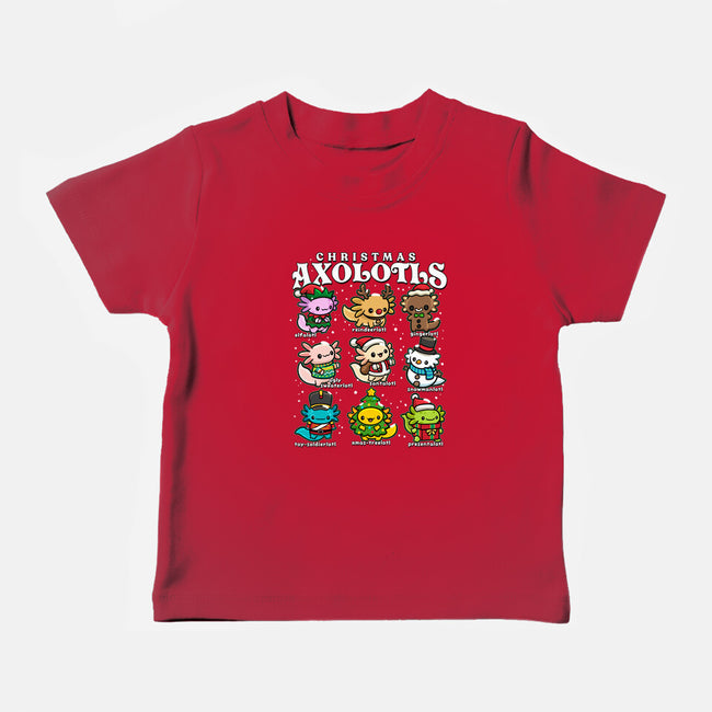 Christmas Axolotls-Baby-Basic-Tee-GoshWow