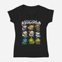 Christmas Axolotls-Womens-V-Neck-Tee-GoshWow