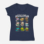 Christmas Axolotls-Womens-V-Neck-Tee-GoshWow