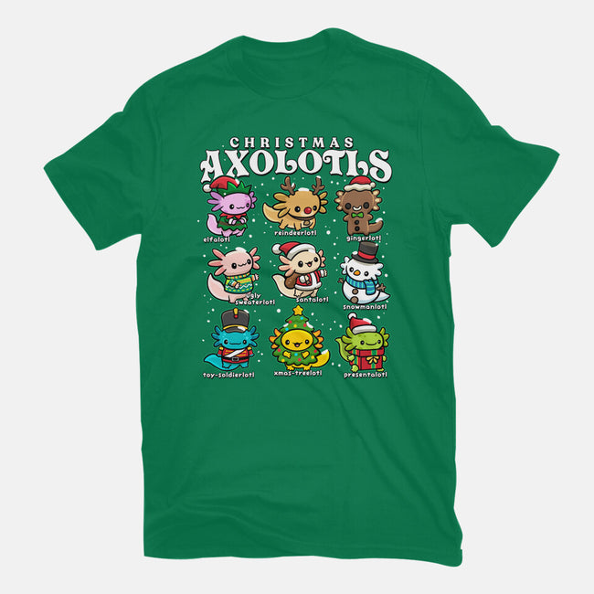 Christmas Axolotls-Mens-Basic-Tee-GoshWow