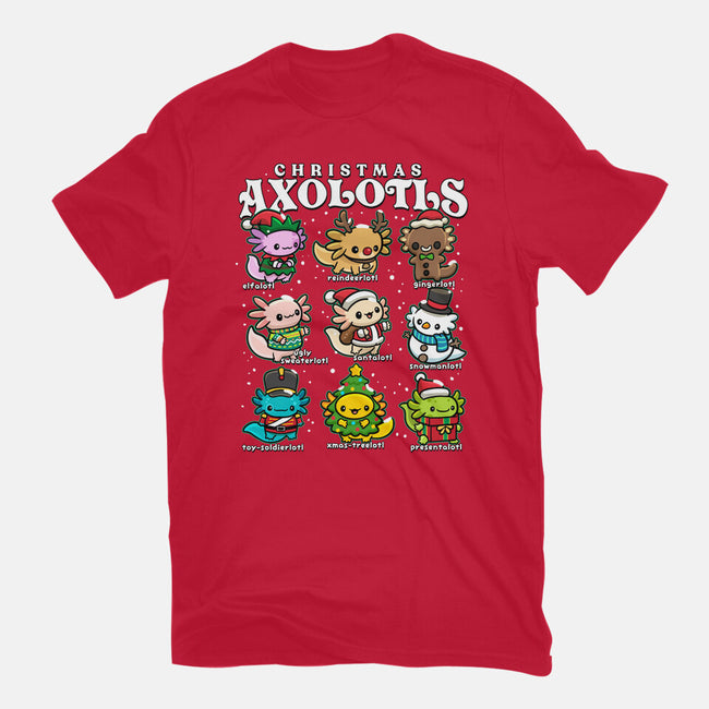 Christmas Axolotls-Mens-Basic-Tee-GoshWow