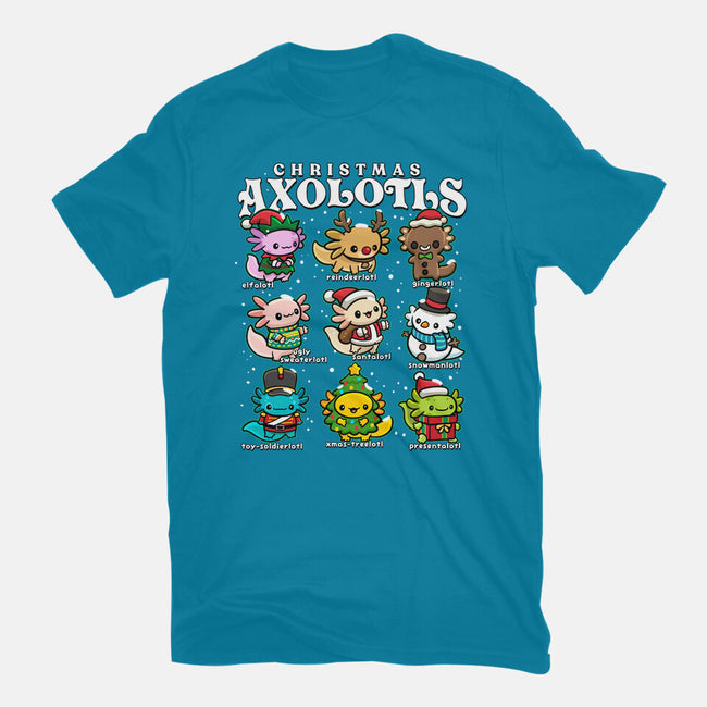 Christmas Axolotls-Mens-Basic-Tee-GoshWow