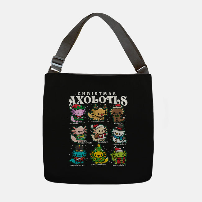 Christmas Axolotls-None-Adjustable Tote-Bag-GoshWow