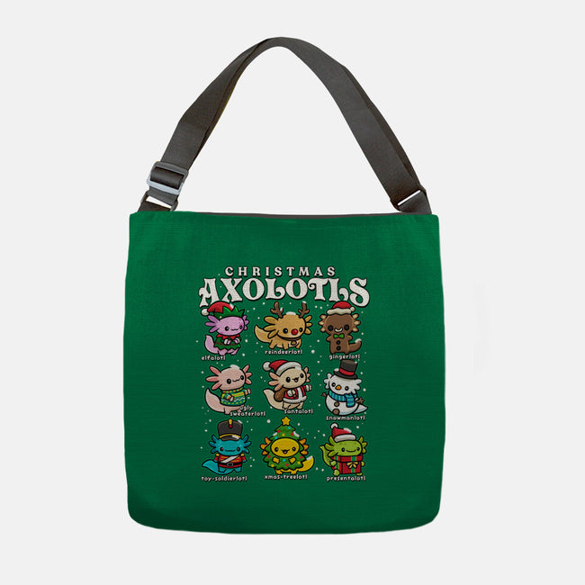 Christmas Axolotls-None-Adjustable Tote-Bag-GoshWow