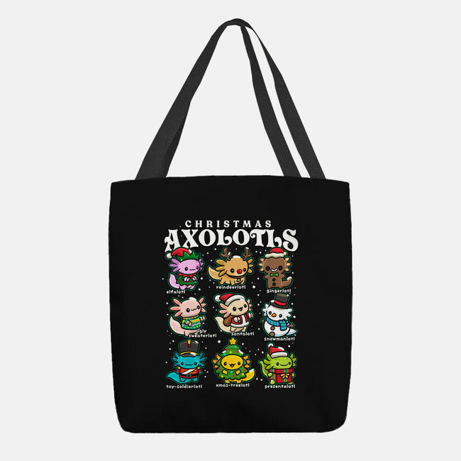 Christmas Axolotls-None-Basic Tote-Bag-GoshWow