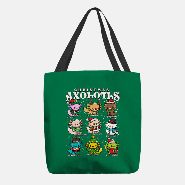 Christmas Axolotls-None-Basic Tote-Bag-GoshWow