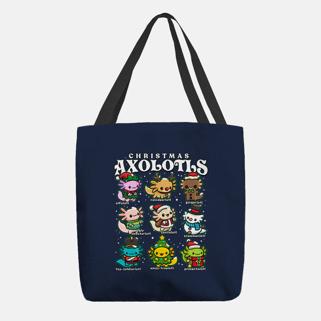 Christmas Axolotls-None-Basic Tote-Bag-GoshWow