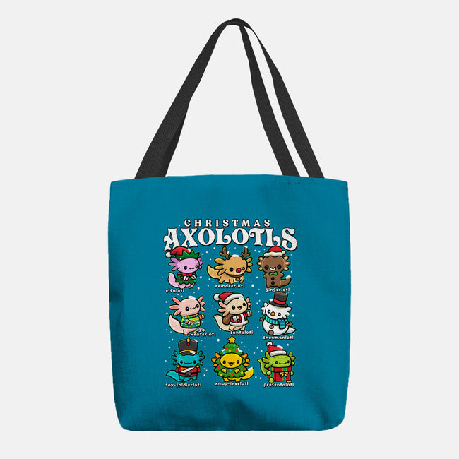 Christmas Axolotls-None-Basic Tote-Bag-GoshWow